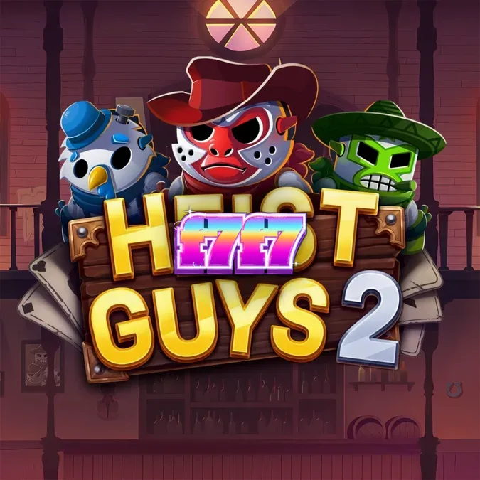 Tampilan antarmuka slot Heist Guys 2 dengan grafis bertema perampokan